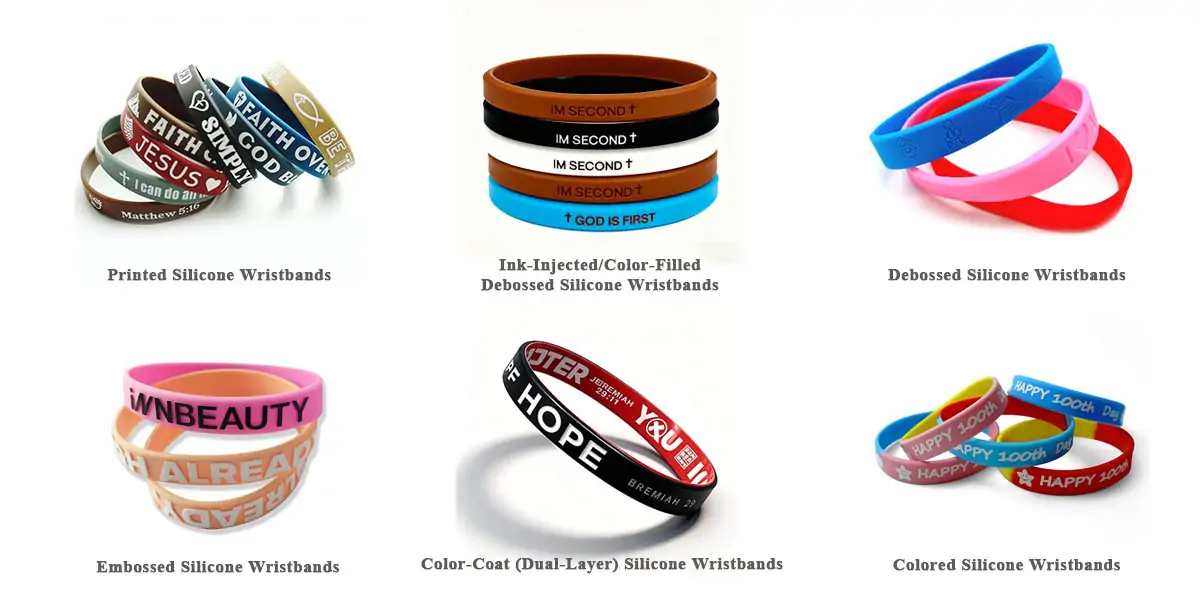 Silicone Wristband Customization Optional
