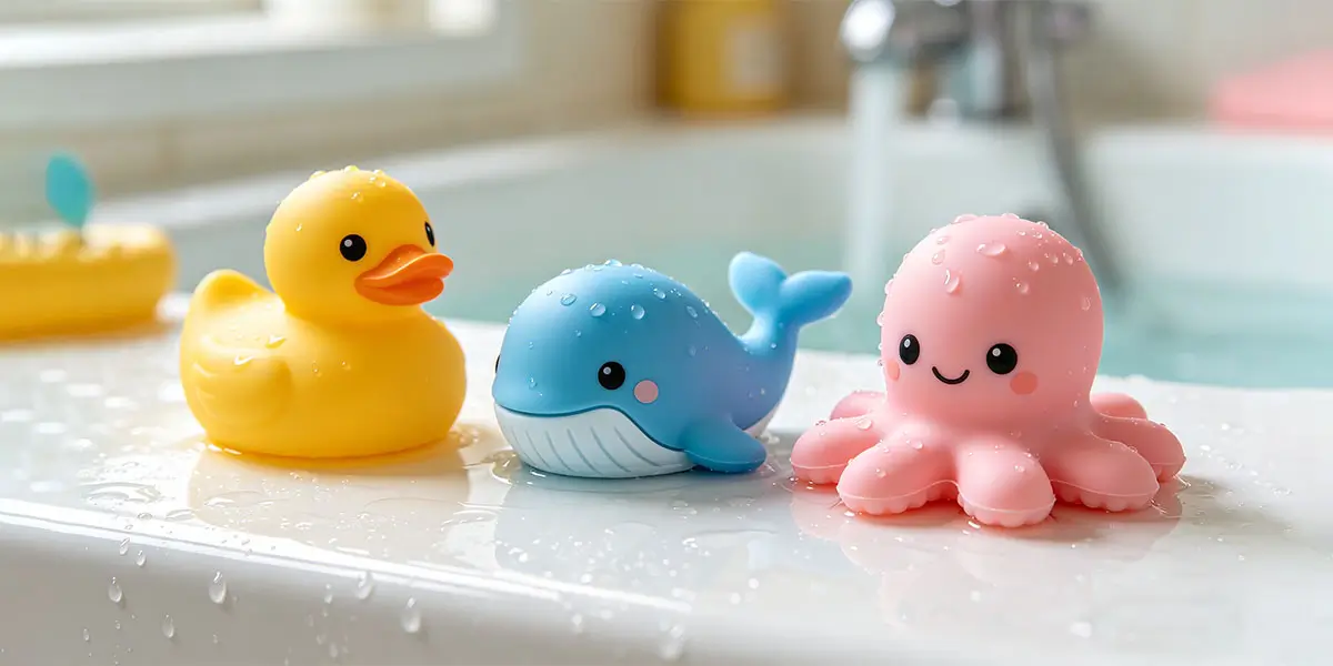 silicone non-slip bath toys