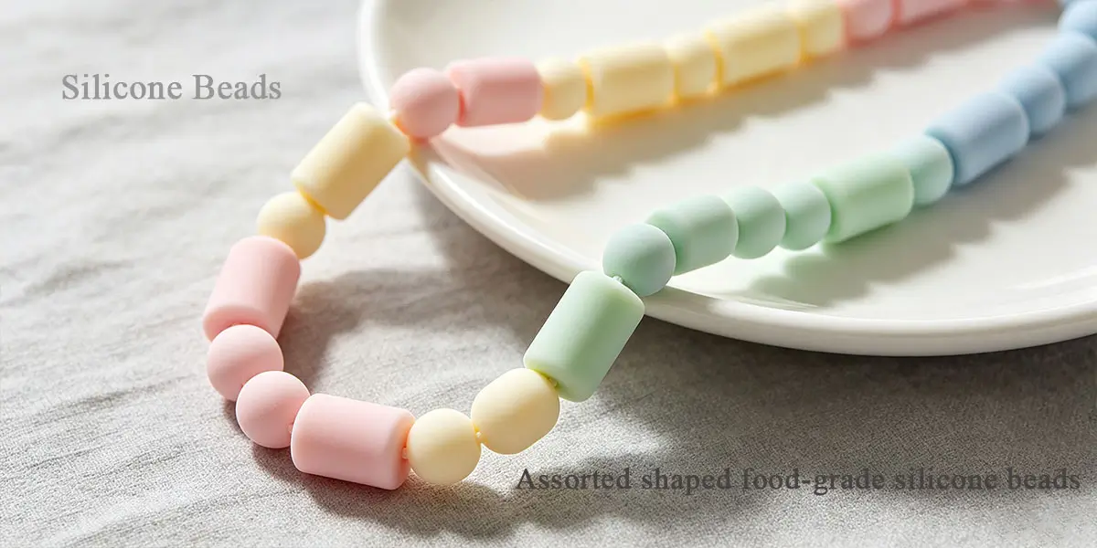 Cylinder silicone beads