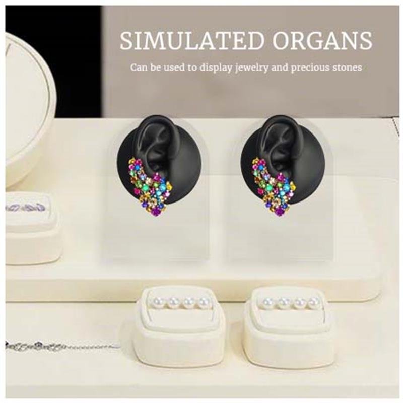 Black Silicone Ears For Displaying Earrings