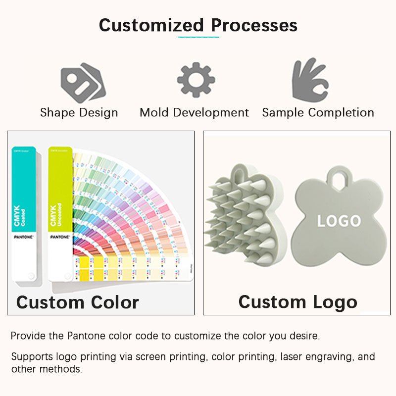 Silicone Massager Shampoo Brush Custom Processes